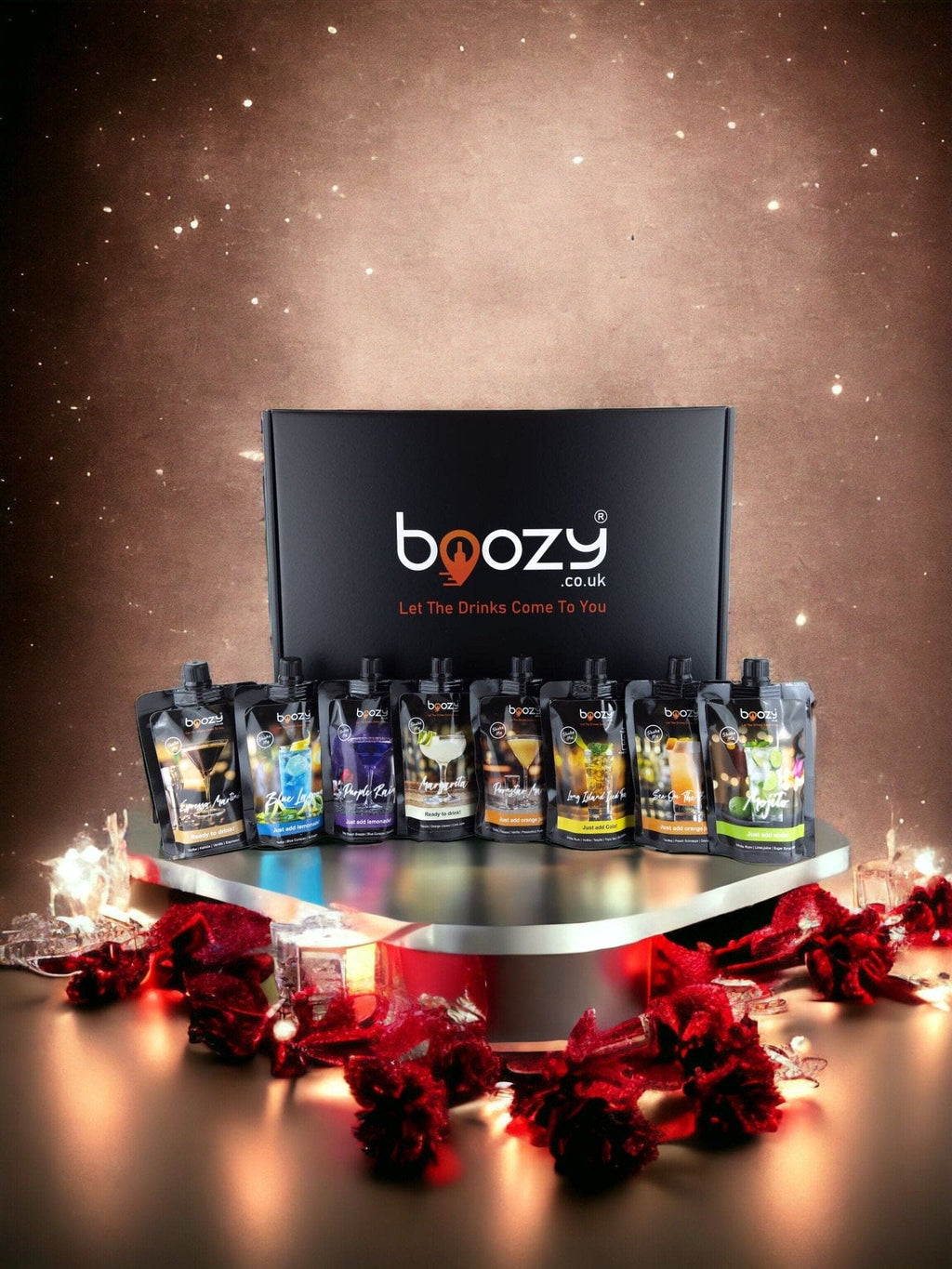 Boozy Cocktail Gift Set Box, 8 Flavours, 14 Servings, Passionfruit Martini,  Espresso Martini, Long Island Iced Tea, Mojito, Sex On The Beach, Blue  Lagoon, Purple Rain